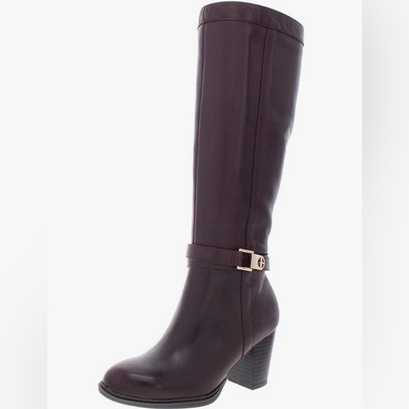 Gianni Bernin kneehigh boots mahogany brown (dark brown w/ purplish hue) size 10 - Picture 5 of 6